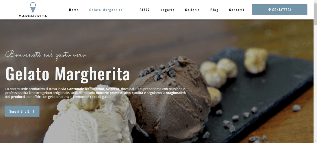 Sito Web Gelato Margherita