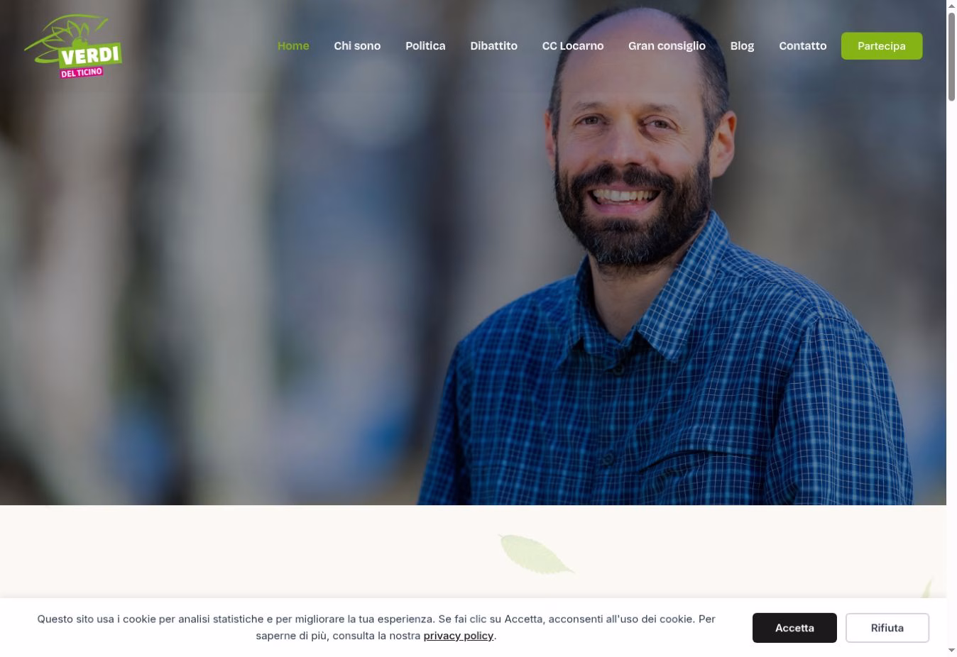 Startseite der Website von Matteo Buzzi